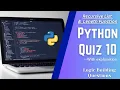 Python Quiz 10 Recursive List len Function Explained Logic Building Questions Titan Spy