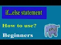 Php If Else Condition Part-17 If Statement Else Statement