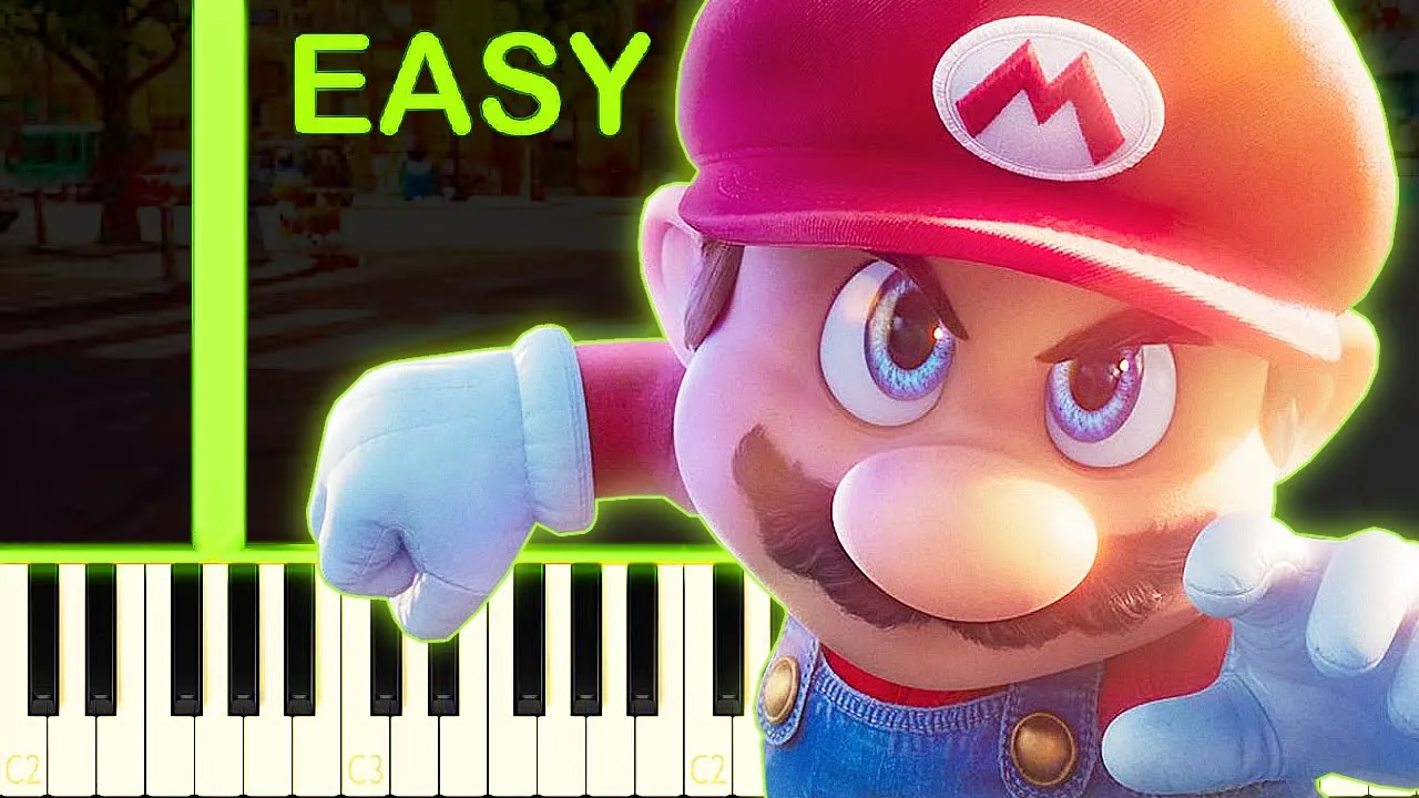 SUPERSTARS | The Super Mario Bros Movie  - EASY Piano Tutorial