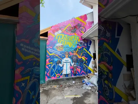 mural di markas geng motor lagi #mural #muralproject