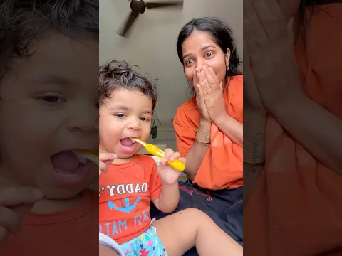 Isha started to brush 😱❤️ | #babygirl #skincare #dailyvlog #familyvlog