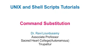 Shell Scripting Demonstration Mastering Command Substitution