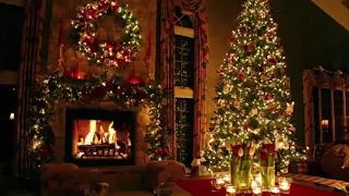 Classic Christmas Music with an Amazing Fireplace and Beautiful Background Over 5 hours 2020