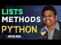 LIST METHODS - PYTHON PROGRAMMING