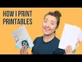 How I Print Printables at Home Planner Memory Keeping