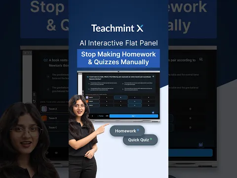 Best Interactive Flat Panel for Education | Quizzes & Homework with Teachmint X