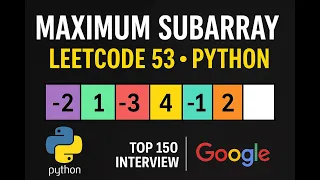 Maximum Subarray - Kadane s Algorithm