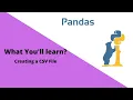 Creating a CSV File Python Pandas 4 0