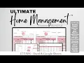 Home Management Planner Bundle Google Sheets Home Organization Family Planner Household Planning
