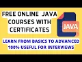 FREE JAVA COURSES WITH CERTIFICATES FREE ONLINE JAVA CERTIFICATIONS
