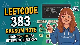 LeetCode 383 Ransom Note Optimal Solution Top 150 DSA Interview Questions