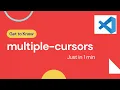 How to create Multiple-Cursors in VS code edit and Visual Studio