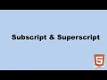 Subscript and Superscript Tags HTML Tags HTML Tutorial - 06