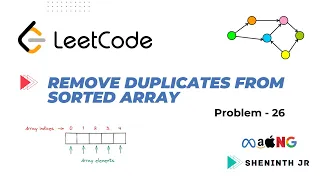 Remove Duplicates from Sorted Array Leetcode - 26 Python Tamil