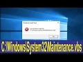 Windows Script Host can not find script file C Windows system32 maintenance vbs