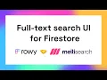 Full-text search UI for Firebase Firestore