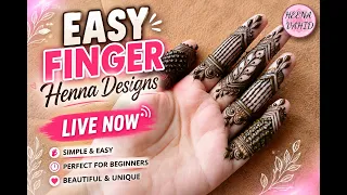 Easy Finger Mehendi Designs LIVE NOW 🔴