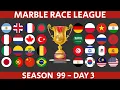 Marble Race League Season 99 DAY 3 Marble Race in Algodoo