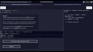 FreeCodeCamp - JavaScript Data Structures and Algorithms