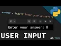 Python User Input Console Text Input