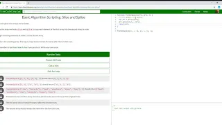 Basic Algorithm Scripting Slice and Splice Learn