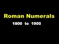 How to Write Roman number from 1800 To 1900 Roman Numbers from 1800 To 1900