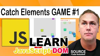 Learn JavaScript DOM element update create a Game Element Catcher Game Part 1 set up