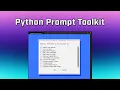 Using Prompt Toolkit with Python Apps as a Menu
