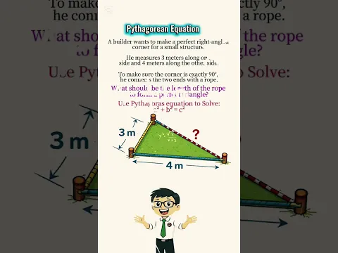 Can You Build a Perfect Triangle? 🔺 Pythagorean Theorem Trick (Episode 8)#shorts