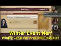 Forge of Empires Winter Event Nerf - Full Winter Canal for free still Expected Daily Specials