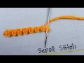 basic hand embroidery tutorial scroll knot stitch tutorial