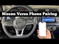 Como emparejar un telefono con un Nissan Versa 2023-2025 por Bluetooth sincronizar iPhone conec