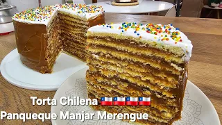 Torta Chilena panqueque manjar Merengue SilvanaCocina 