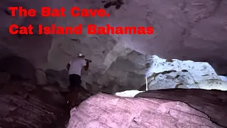 EXPLORING A BAT CAVE ON CAT ISALND BAHAMAS.