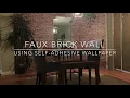 Faux Brick Wall Self-Adhesive Wallpaper
