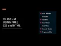 CSS Custom Checkbox List Design Html and CSS