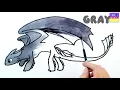 Coloring book from cartoon How to train your dragon