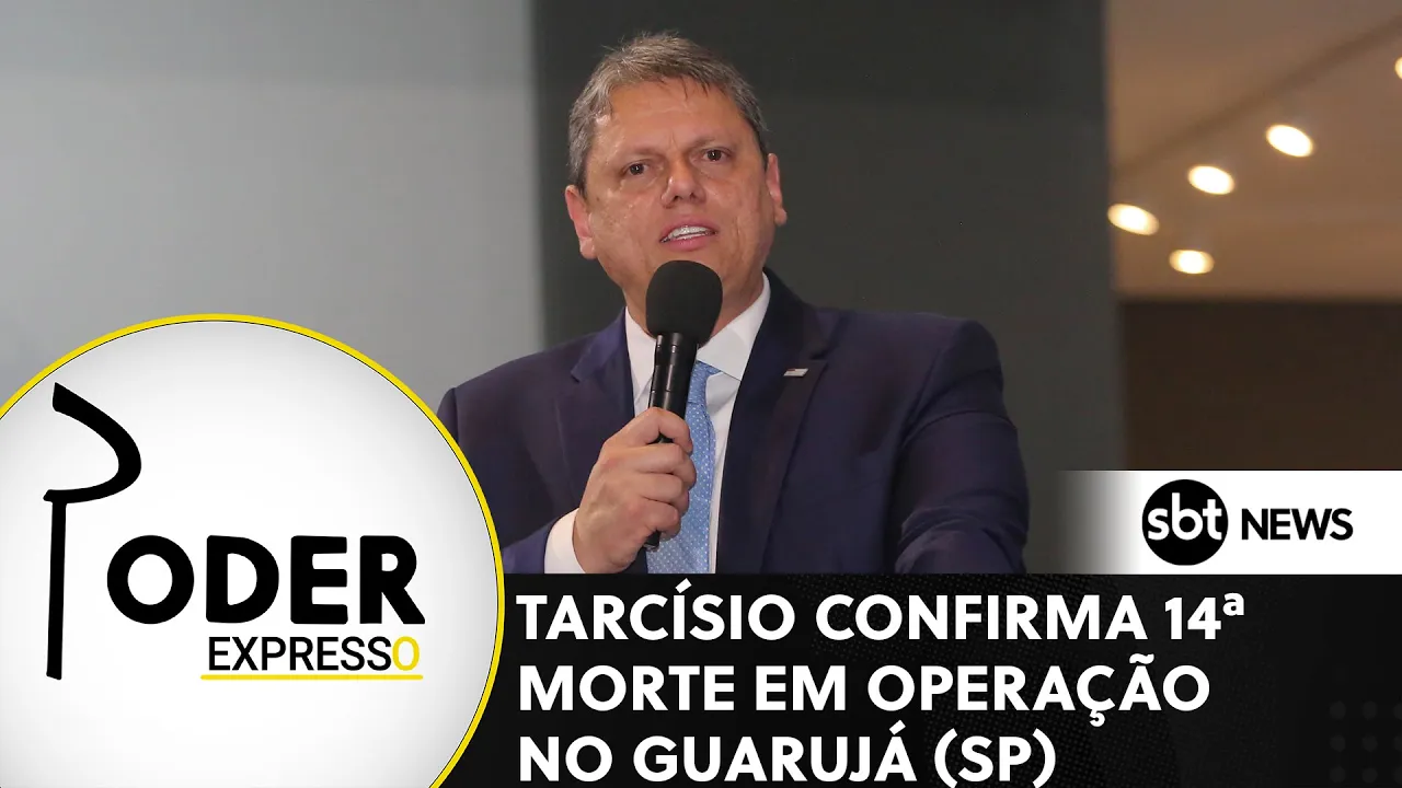 Tarcísio confirma 14ª morte em operação no Guarujá (SP) e fala em "efeito colateral"