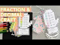 Decimals to Fractions Worksheet Mitten Printable Math Craft