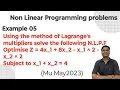 Using method Lagrange s N L P F Optimise Z 4x - 1 8x