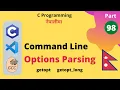 Command Line Options Parsing getopt getopt - long C Programming Tutorial in Nepali