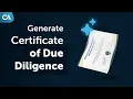 How to Generate a Certificate of Due Diligence in Carrier Assure