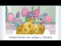 Three Kind Mice | Nursery Rhyme with Spanish Subtitles | Preschool Songs for English Learners