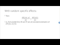 Random effects versus fixed effects