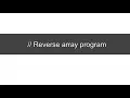 print reverse array c program - PC run