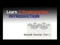 Learn C Programming Tutorial Introduction for Rainfalls Tutorial part 1