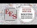 Solve Simultaneous Equations in EES Engineering Equation Solver Tutorial