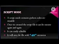 Python Interactive mode and Script mode in Tamil for beginners
