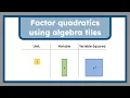 Factoring Quadratics Made Visual Algebra Tiles
