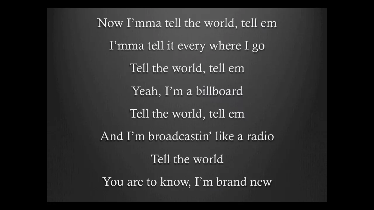 Tell the World Lyrics- By: Lecrae Tell the World Lyrics- By: Lecrae